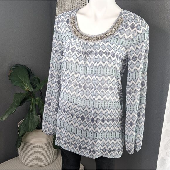⭐ 3 for $20 🌼 Studio Y Beaded Blouse - Picture 1 of 8